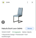 Krzesło Habufa Leon skóra wegańska różne warianty