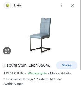 Krzesło Habufa Leon wybór tapicerki