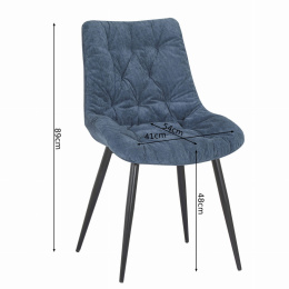 Krzesło Oliver niebieskie