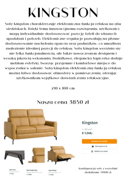 Sofa Happy@ Home Kingston elektroniczna funkcja relaksu