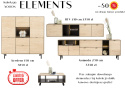 Szafka RTV Xooon Elements 210 cm oak