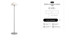 COCO MAISON Lampa podłogowa Stefano zewnętrzna USB Czarna