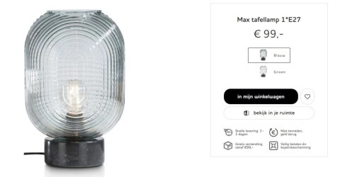 COCO MAISON Max lampa stołowa niebieska COCO MAISON Max lampa stołowa niebieska