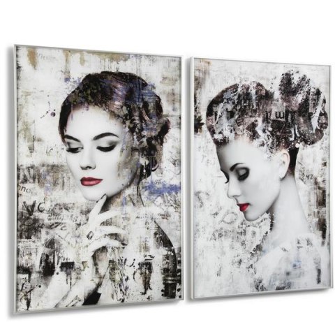 COCO MAISON Obraz Shy Lady 120x80cm COCO MAISON Obraz Shy Lady 120x80cm