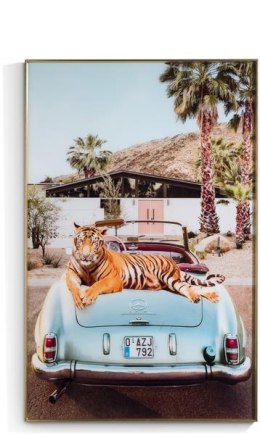 COCO MAISON Obraz szklany Tiger King 90x140cm