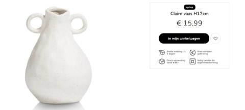 COCOmaison Wazon Claire wys. 17 cm COCOmaison Wazon Claire wys. 17 cm