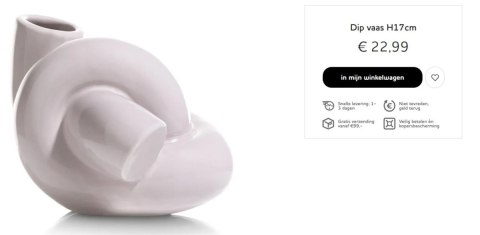 COCOmaison Wazon ceramiczny dip wys. 17 cm COCOmaison Wazon ceramiczny dip wys. 17 cm