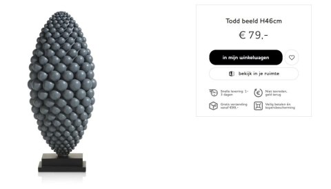 COCOmaison figurka todd wys 46cm COCOmaison figurka todd wys 46cm