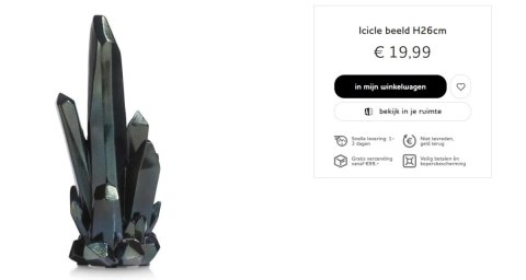COCOmaison figurka/Posąg Sopel icicle wys. 26cm COCOmaison figurka/Posąg Sopel icicle wys. 26cm