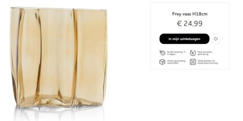 COCOmaison wazon szklany Frey wys. 18 cm COCOmaison wazon szklany Frey wys. 18 cm