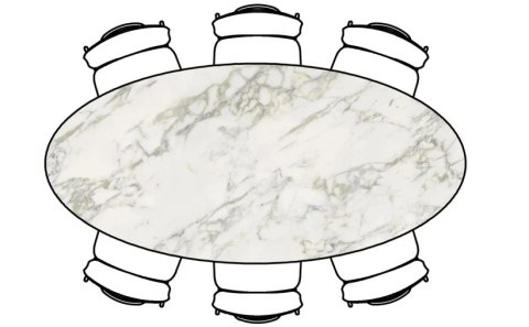 Stół Xooon Masura 180 x 100 cm elipsa marmur Stół Xooon Masura 180 x 100 cm elipsa marmur