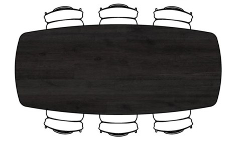 Stół Xooon Arvada 250 x 110 cm Oval lity dąb onyx Stół Xooon Arvada 250 x 110 cm Oval lity dąb onyx