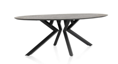 Stół Xooon Masura 220 x 105 cm elipsa antracyt Stół Xooon Masura 220 x 105 cm elipsa antracyt