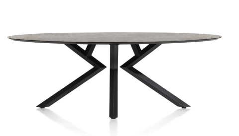 Stół Xooon Masura 220 x 105 cm elipsa antracyt Stół Xooon Masura 220 x 105 cm elipsa antracyt