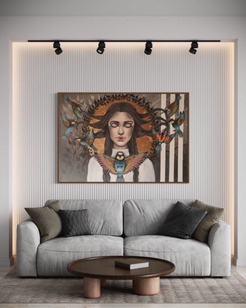 Obraz akrylowy ręcznie malowany w rozmiarze 100x70cm " TANIEC PTAKÓW" Obraz akrylowy ręcznie malowany w rozmiarze 100x70cm " TANIEC PTAKÓW"