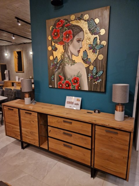 Obraz akrylowy ręcznie malowany w rozmiarze 110x120. "AURORA" Obraz akrylowy ręcznie malowany w rozmiarze 110x120. "AURORA"