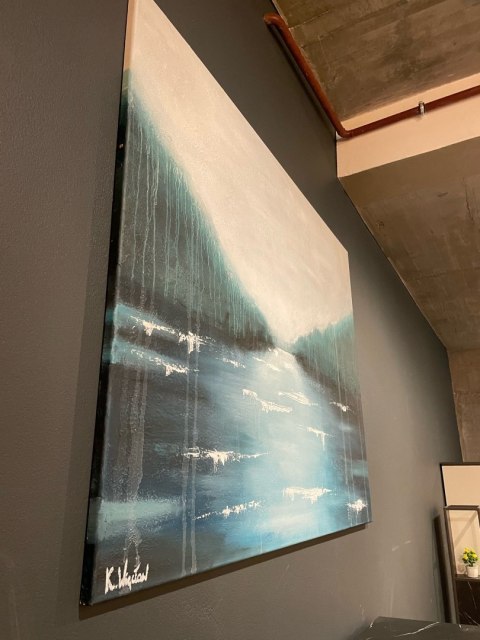 Obraz akrylowy ręcznie malowany w rozmiarze 140x110cm "KU JEZIORU" Obraz akrylowy ręcznie malowany w rozmiarze 140x110cm "KU JEZIORU"