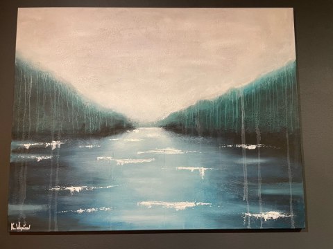 Obraz akrylowy ręcznie malowany w rozmiarze 140x110cm "KU JEZIORU" Obraz akrylowy ręcznie malowany w rozmiarze 140x110cm "KU JEZIORU"