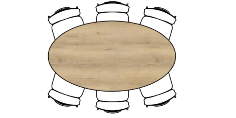 Stół Xooon Masura 180 x 100 cm elipsa natural Stół Xooon Masura 180 x 100 cm elipsa natural