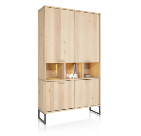 [na zamówienie] Szafa Castello Henders& Hazel 123 cm z 4 drzwiami i 3 wnękami (+ LED)