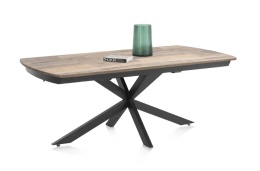 [od ręki] Rozkładany Stół Jadalniany PAVALON 200–278 cm – Blat HPL Primo Laminato Driftwood – Centralna Noga Designerska