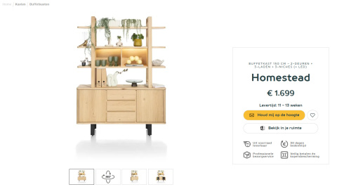 [na zamówienie] komoda z nadstawką 150 cm Homestead Henders& Hazel