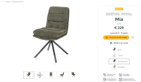 [na zamówienie] Krzesło Mia Henders& Hazel ciemnozielone