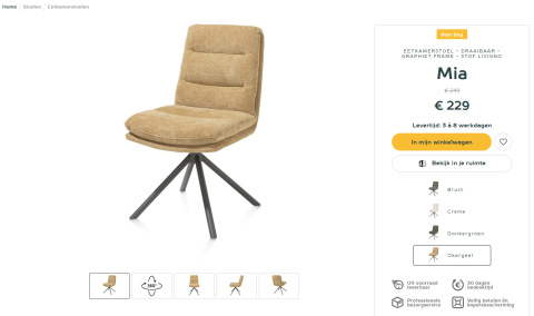 [na zamówienie] Krzesło Mia Henders& Hazel ochra