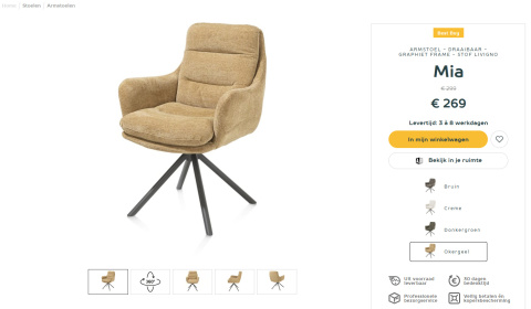 [na zamówienie] Krzesło Mia Henders& Hazel Ochra