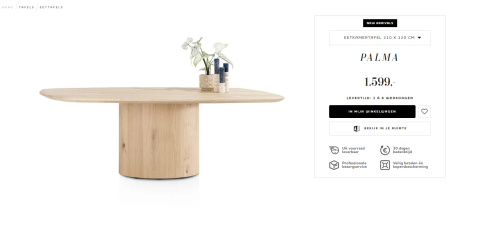 [na zamówienie] Stół Palma Xooon 210 x 120 cm