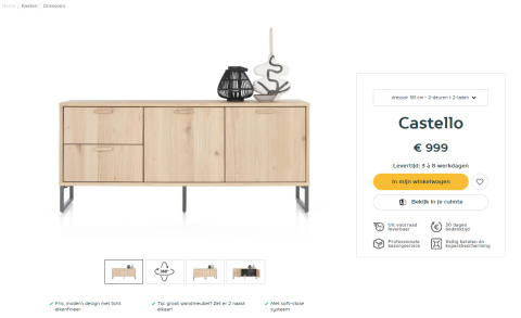 [na zamówienie] komoda Castello Henders& Hazel 181 cm