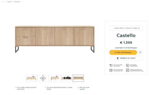 [na zamówienie] komoda Castello Henders& Hazel 240 cm