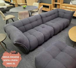 Sofa Xooon Bellagio 4- osobowa + pufa wyprzedaż ekspozycji