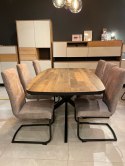 Stół H&H Avalox 190 + 60 x 110 cm centralna noga driftwood