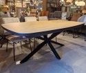 Stół H&H Avalox 190 + 60 x 110 cm centralna noga vintage oak