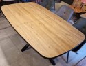 Stół H&H Avalox 190 + 60 x 110 cm centralna noga vintage oak