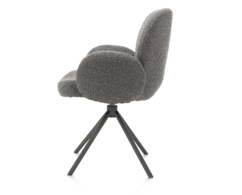 [na zamówienie] Krzesło obrotowe JAXON – tkanina Bouclé, kolor Lever, podstawa antracyt