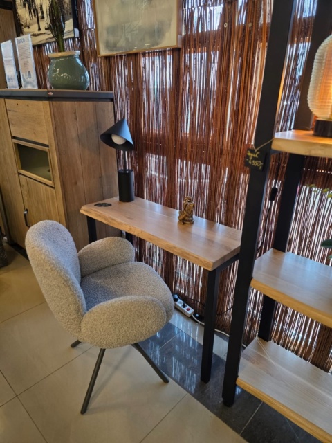 [SR] Industrialna dębowa konsola 100 x 38 x 75 cm Natura