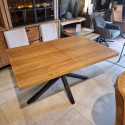 (K, od ręki) Rozkładany stół Metalox 140 + 50 x 90 cm centralna noga