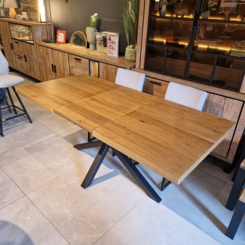 (K, od ręki) Rozkładany stół Metalox 140 + 50 x 90 cm centralna noga (K, od ręki) Rozkładany stół Metalox 140 + 50 x 90 cm centralna noga