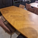 (K) Stół H&H Metaluxe 210 x 110 cm natural defekt