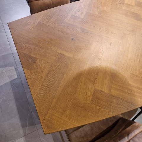 (K) Stół H&H Metaluxe 210 x 110 cm natural defekt (K) Stół H&H Metaluxe 210 x 110 cm natural defekt