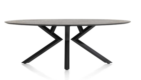 Stół Xooon Masura 180 x 10 cm elipsa antracyt Stół Xooon Masura 180 x 10 cm elipsa antracyt