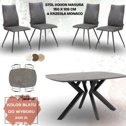 Zestaw stół MASURA Xooon 150 x 105 cm i 4 krzesła Monaco
