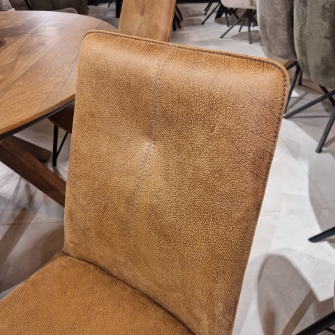 Nowoczesne krzesło do jadalni Bella Austin, 100% Mikrofibra Cognac (Habufa) Nowoczesne krzesło do jadalni Bella Austin, 100% Mikrofibra Cognac (Habufa)