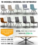 Zestaw stół H&H Metalox 190+ 50 x 100 cm + komplet krzeseł