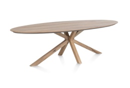 Stół do jadalni owalny TRAPANI, 270x120 cm, fornir z wędzonego mango Xooon
