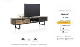 (R) Szafka RTV 200 cm H&H Avalon/ Avalox driftwood