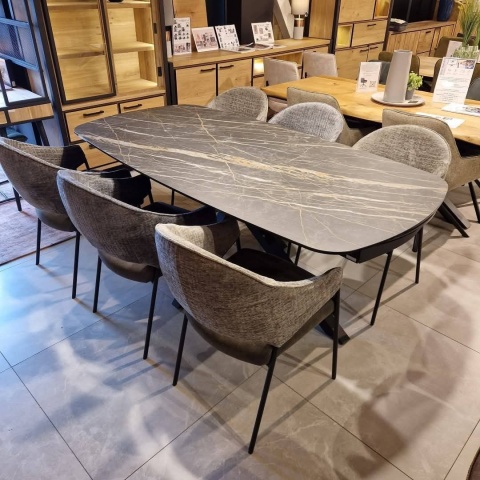 Stół nierozkładany Xooon Montello 200 x 100 cm brown ceramika na szkle hartowanym Stół nierozkładany Xooon Montello 200 x 100 cm brown ceramika na szkle hartowanym