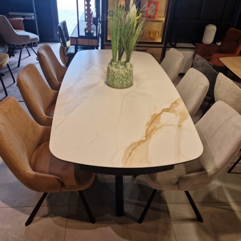 Stół Xooon Montello 200 + 2 x 50 cm x 100 cm white ceramika na szkle hartowanym Stół Xooon Montello 200 + 2 x 50 cm x 100 cm white ceramika na szkle hartowanym
